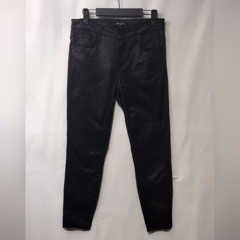 Mavi Tess Snake Print Skinny Jeans Women's 26/27 Black Bobo Retro 90s Y2K Comfy
